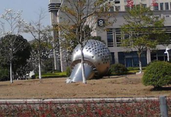 麦克风雕塑厂家 语言艺术美陈 不锈钢麦克风雕塑制作