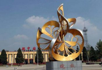 绽放花朵雕塑 镂空花朵造型 不锈钢镂空花朵雕塑厂家