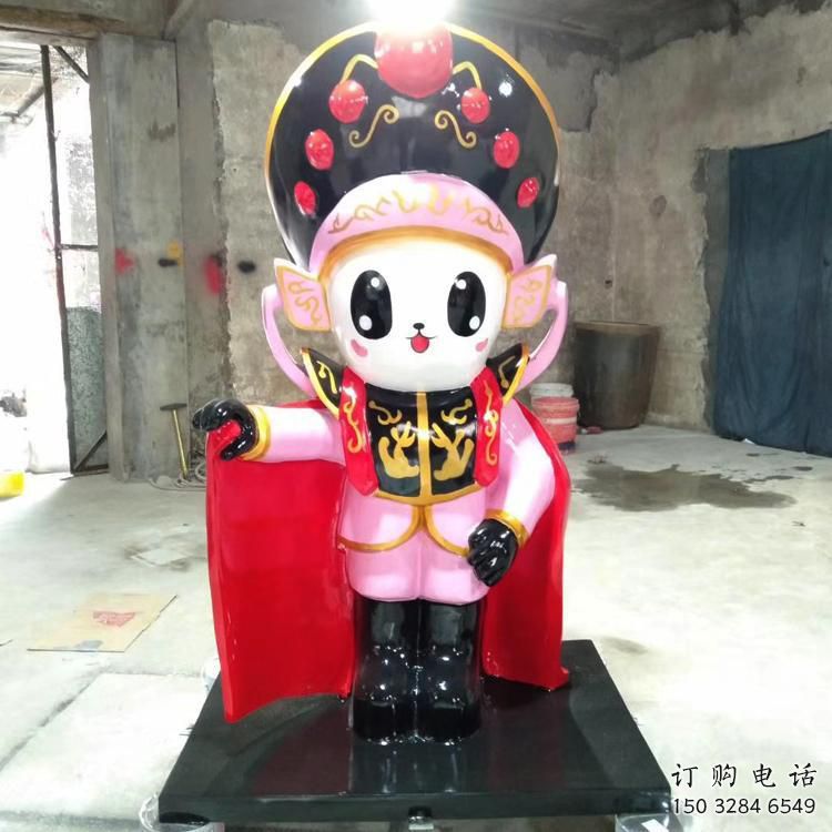 变脸人物雕塑 京剧小品 户外街道京剧人物雕塑摆件