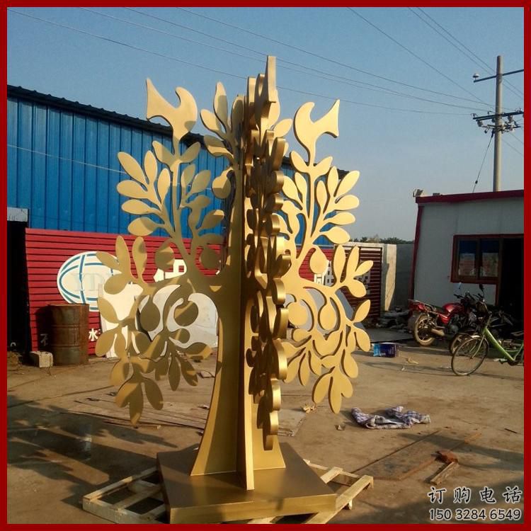 树雕塑 剪纸喷漆植物 户外大型不锈钢树雕塑厂家 树雕塑 剪纸喷漆植物 户外大型不锈钢树雕塑厂家