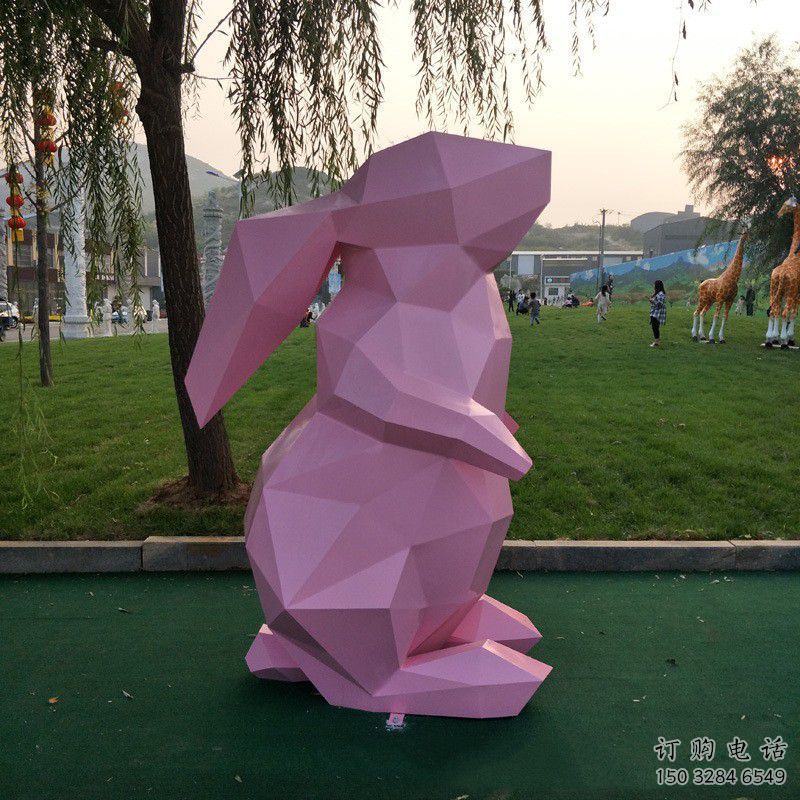 大白兔雕塑 户外切面小品 抽象不锈钢大白兔雕塑厂家 大白兔雕塑 户外切面小品 抽象不锈钢大白兔雕塑厂家