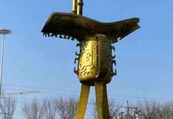 酒尊雕塑 广场景观小品 烤漆不锈钢酒尊雕塑厂家
