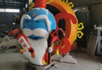 月老雕塑 彩绘人偶摆件 户外月老雕塑厂家