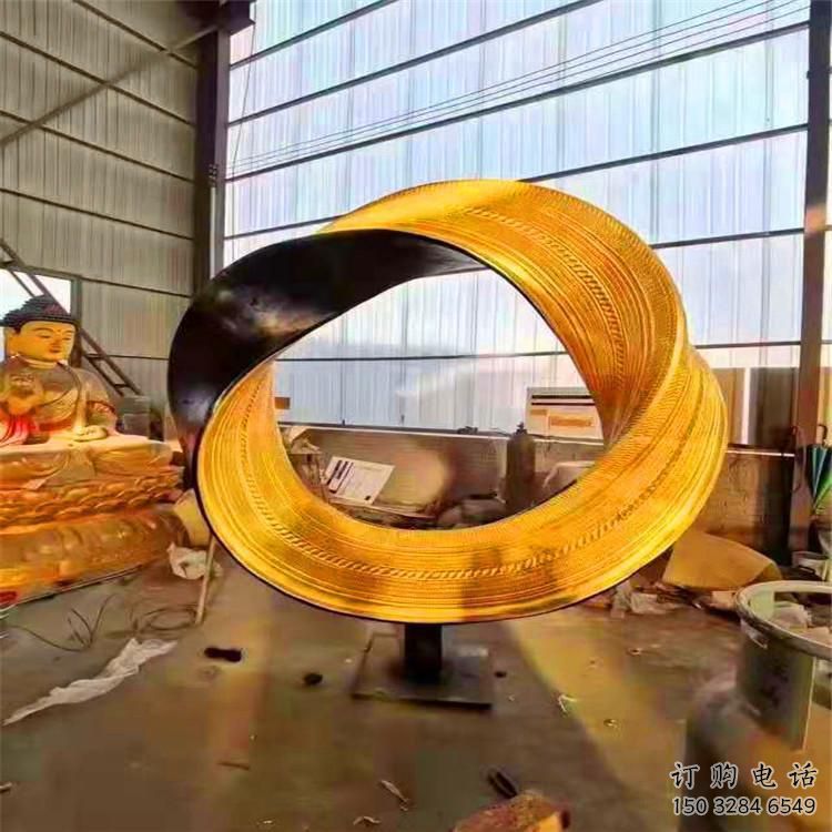 镀金圆环雕塑 异形几何摆件 户外镀金圆环雕塑厂家 镀金圆环雕塑 异形几何摆件 户外镀金圆环雕塑厂家
