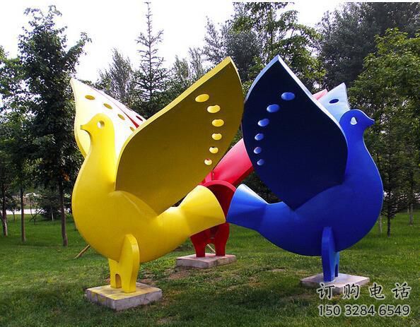白鸽雕塑 草地烤漆摆件 中式彩绘白鸽雕塑厂家 白鸽雕塑 草地烤漆摆件 中式彩绘白鸽雕塑厂家