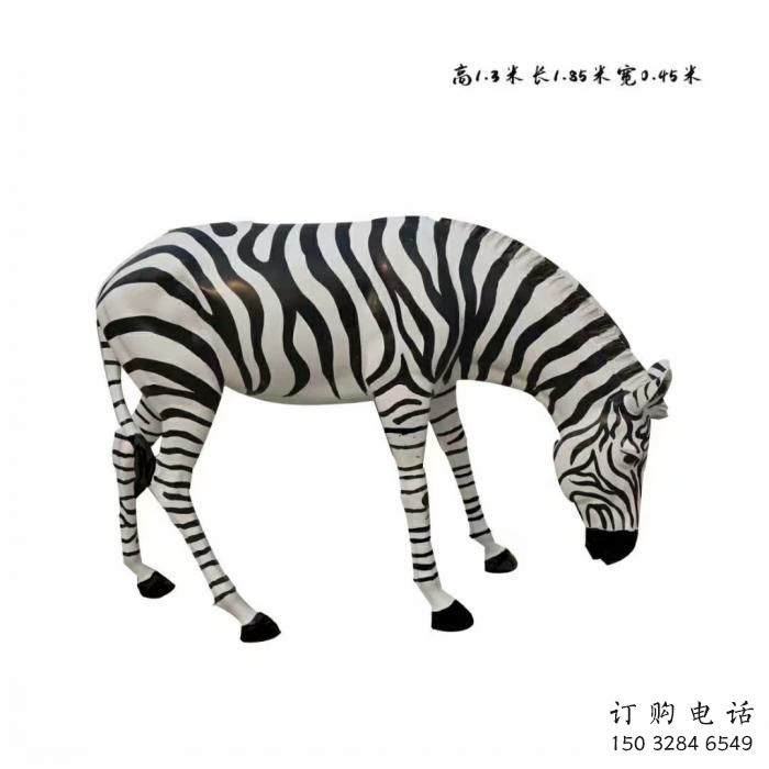 公园斑马雕塑 中式彩绘小品 户外仿真斑马雕塑厂家