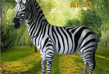 室外斑马雕塑 别墅区草地小品 大型庭院斑马雕塑厂家