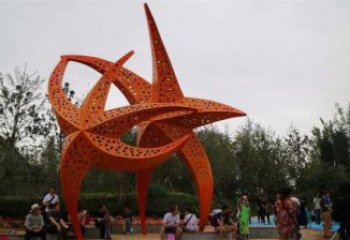 镂空海星雕塑 街头喷漆小品 室外镂空海星雕塑厂家