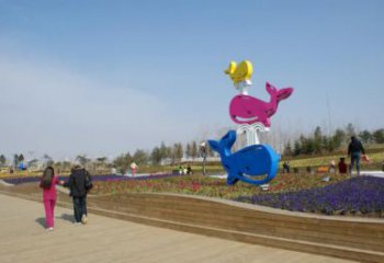 街道海星雕塑 卡通彩绘摆件 异形几何海星雕塑厂家