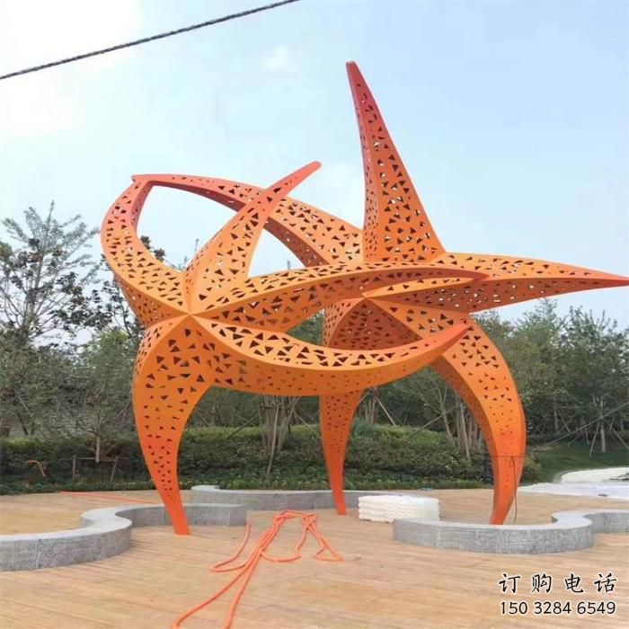 切面海星雕塑 喷漆海洋摆件 广场风景区海星雕塑厂家