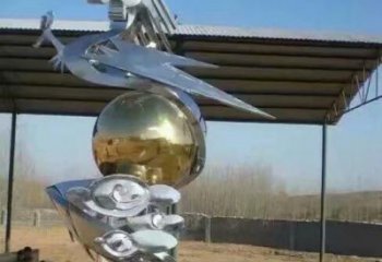 镜面龙雕塑厂家 现代抽象摆件 商场大型龙雕塑