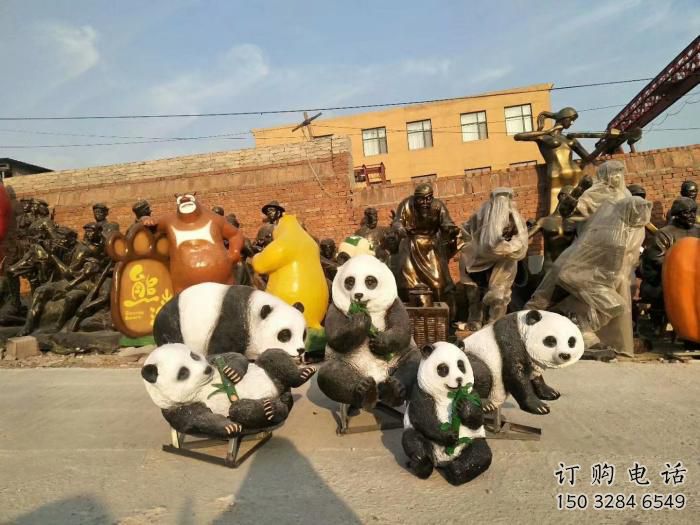 公园熊猫雕塑厂家 中式哑光小品 风景区仿真熊猫雕塑 公园熊猫雕塑厂家 中式哑光小品 风景区仿真熊猫雕塑