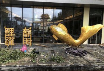 庭院小鱼雕塑厂家 欧式仿真摆件 户外喷漆小鱼雕塑