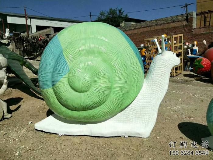 公园蜗牛雕塑厂家 中式卡通小品 风景区仿真蜗牛雕塑