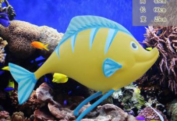 商场鱼儿雕塑厂家 中式室内小品 酒店彩绘鱼儿雕塑