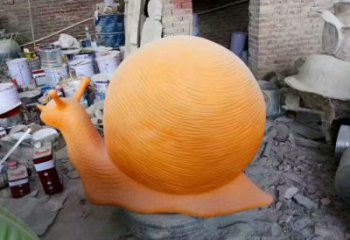 幼儿园蜗牛雕塑厂家 卡通喷漆小品 户外异形蜗牛雕塑