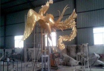 烤漆龙凤雕塑厂家 户外广场摆件 大型仿真龙凤雕塑