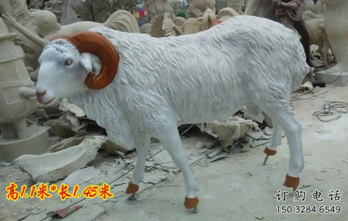 庭院山羊雕塑厂家 欧式仿真摆件 户外喷漆山羊雕塑