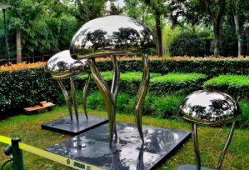 锻造水母雕塑厂家 卡通喷漆摆件 广场哑光水母雕塑