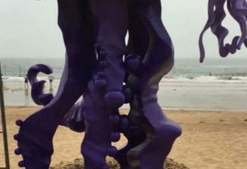 异形水母雕塑厂家 海洋异形摆件 公园拉丝水母雕塑