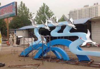 游乐场海燕雕塑厂家 户外宾馆摆件 住宅小区仿真海燕雕塑