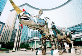 切面犀牛雕塑厂家 现代抽象摆件 商场切面犀牛雕塑