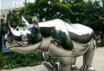 草地犀牛雕塑厂家 海洋异形小品 室内异形犀牛雕塑