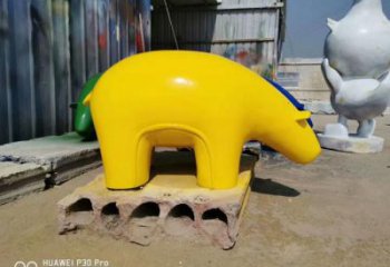 商业街狗熊雕塑厂家 大型广场摆件 步行街异形狗熊雕塑