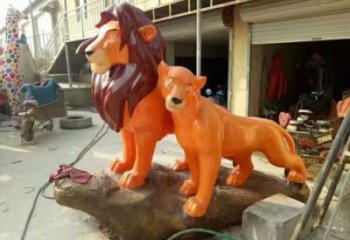 室内雄狮雕塑厂家 大型风景区小品 步行街仿真雄狮雕塑