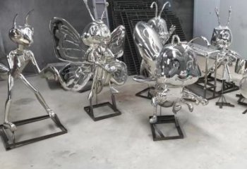 商场蜜蜂雕塑厂家 中式室内小品 酒店镜面蜜蜂雕塑