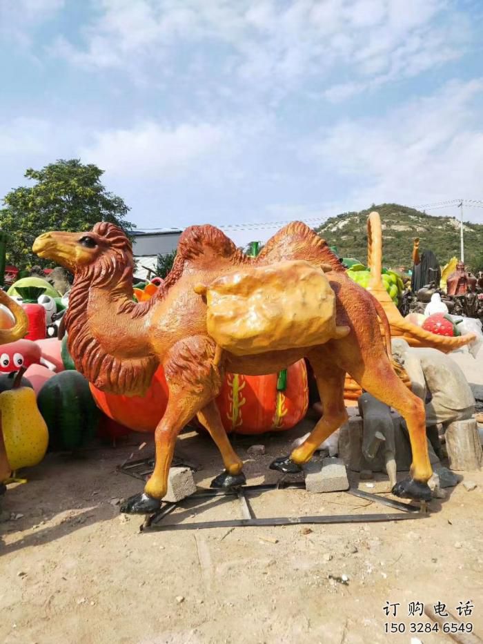 风景区骆驼雕塑厂家 中式室内摆件 风景区仿古骆驼雕塑