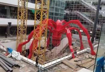 喷漆蜘蛛雕塑厂家 卡通广场小品 户外切面蜘蛛雕塑