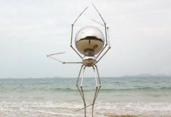 户外蜘蛛雕塑厂家 海洋抽象小品 酒店镜面蜘蛛雕塑