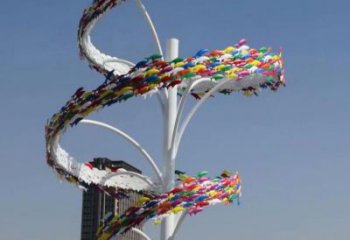 商业街金鱼雕塑厂家 大型户外摆件 步行街异形金鱼雕塑