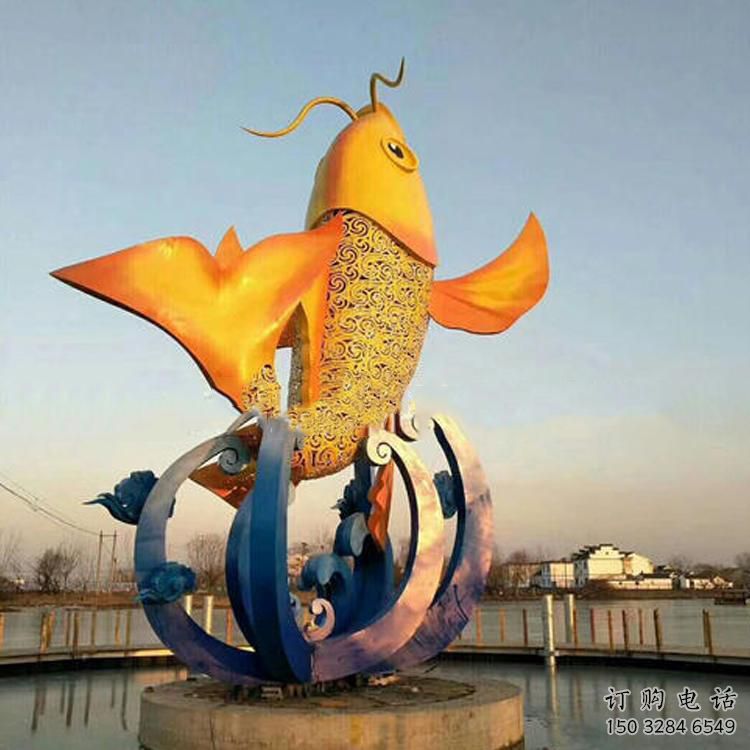 镂空金鱼雕塑厂家 创意抽象摆件 公园喷漆金鱼雕塑 镂空金鱼雕塑厂家 创意抽象摆件 公园喷漆金鱼雕塑