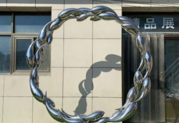 住宅小区麦穗鱼雕塑厂家 现代户外小品 公园镜面麦穗鱼雕塑