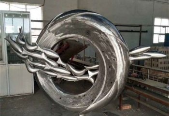 商场麦穗鱼雕塑厂家 中式室内小品 酒店拉丝麦穗鱼雕塑