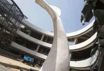 商场鱼尾雕塑厂家 中式户外小品 大型抽象鱼尾雕塑