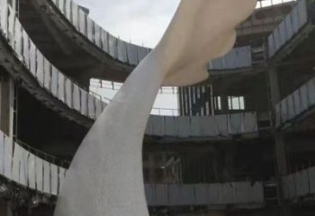 商业街鱼尾雕塑厂家 大型广场摆件 步行街异形鱼尾雕塑
