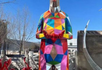 喷漆飞鸟雕塑厂家 卡通广场小品 户外切面飞鸟雕塑