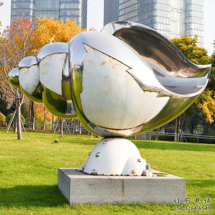 游乐场海螺雕塑厂家 海洋宾馆摆件 住宅小区抽象海螺雕塑