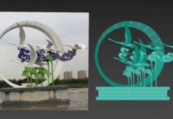 铸造飞燕雕塑厂家 创意村口小品 村口喷漆飞燕雕塑