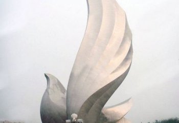 房地产飞鸽雕塑厂家 创意现代摆件 公园哑光飞鸽雕塑