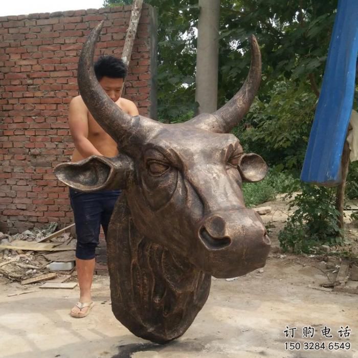 仿真牛头雕塑厂家 大型户外摆件 公园喷漆牛头雕塑 仿真牛头雕塑厂家 大型户外摆件 公园喷漆牛头雕塑