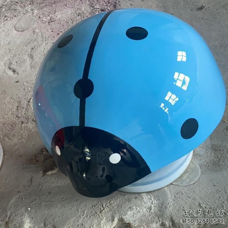 彩绘瓢虫雕塑厂家 现代抽象摆件 商场切面瓢虫雕塑