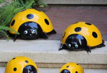 公园瓢虫雕塑厂家 中式烤漆小品 风景区仿古瓢虫雕塑