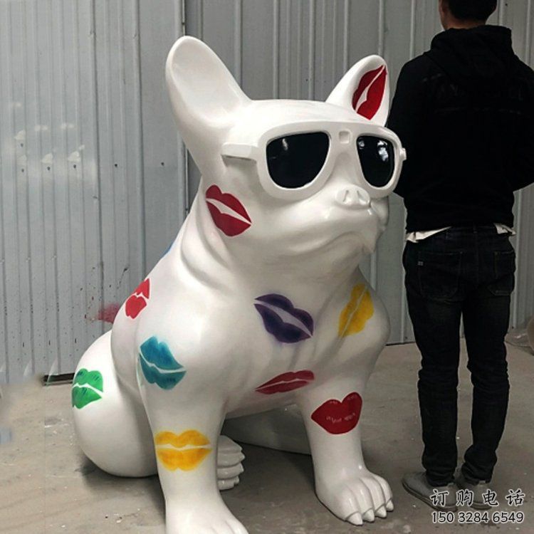 切面小狗雕塑厂家 现代抽象摆件 商场卡通小狗雕塑