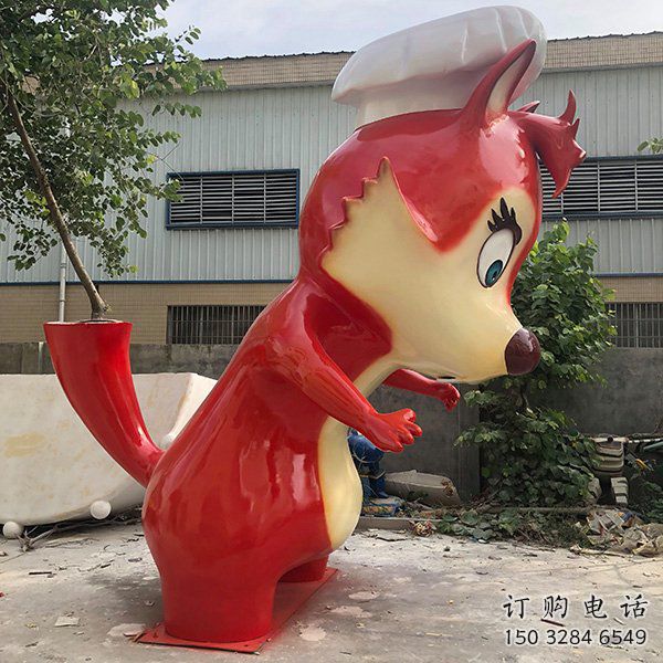 烤漆狐狸雕塑厂家 卡通喷漆摆件 广场现代狐狸雕塑 烤漆狐狸雕塑厂家 卡通喷漆摆件 广场现代狐狸雕塑