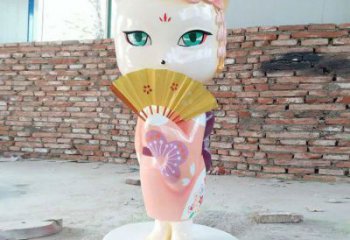 园林狐狸雕塑厂家 大型卡通摆件 街道仿真狐狸雕塑