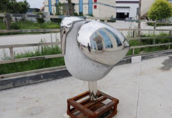 幼儿园小鸟雕塑厂家 卡通镜面小品 室内异形小鸟雕塑